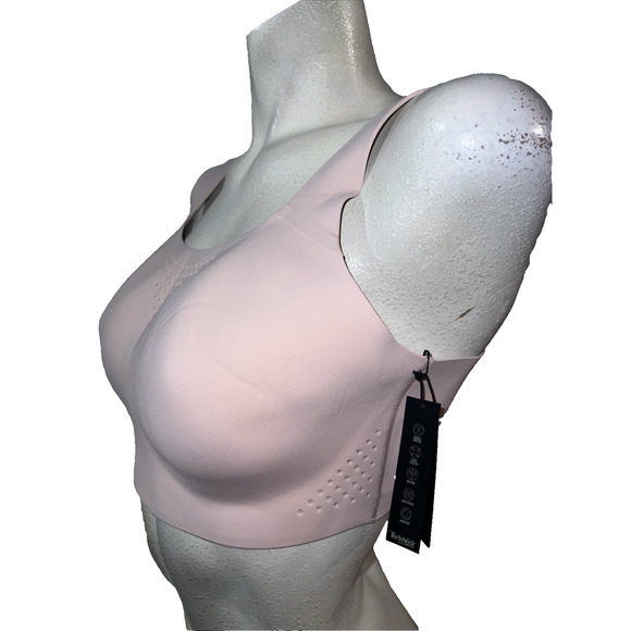 New Victorias Secret Sports Bra 36DD Pink Featherweight High Support Turbo Wick - Picture 3 of 6